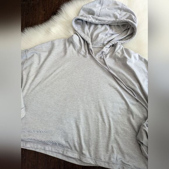 Athleta Presence Hoodie grey XS crop cropped top - Picture 9 of 11